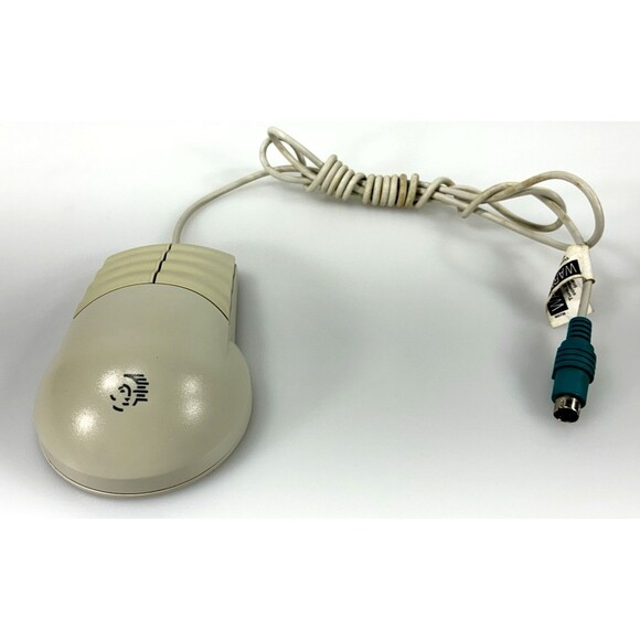 Vintage Packard Bell #MUSBJL Off-White Mechanical Ball Wired Mouse Tested - Picture 6 of 10